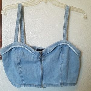 Denim crop top